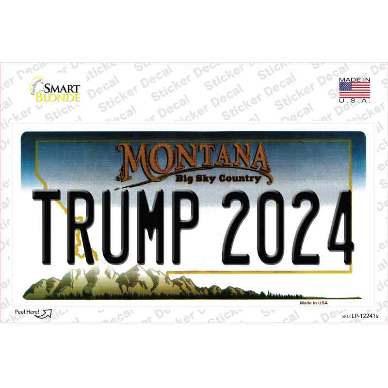 Trump 2024 Montana Novelty Sticker Decal