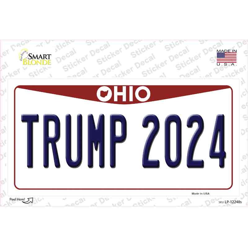 Trump 2024 Ohio Novelty Sticker Decal