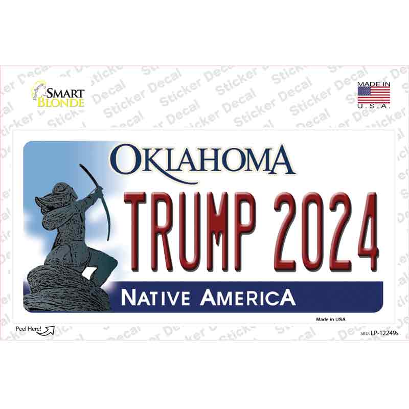 Trump 2024 Oklahoma Novelty Sticker Decal