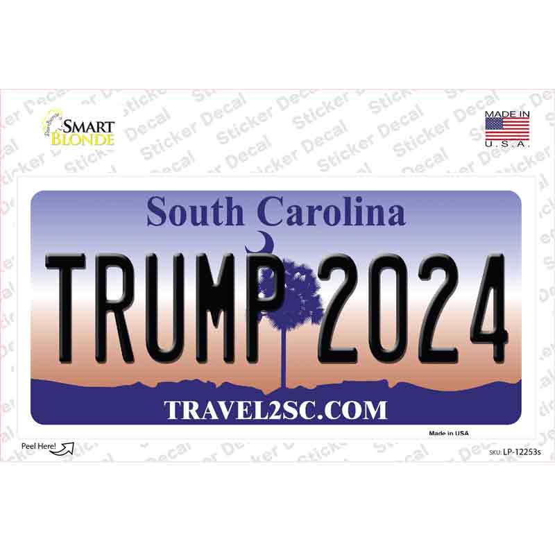 Trump 2024 South Carolina Novelty Sticker Decal