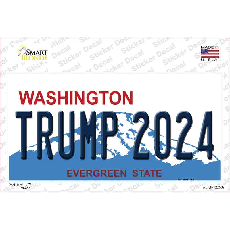 Trump 2024 Washington Novelty Sticker Decal