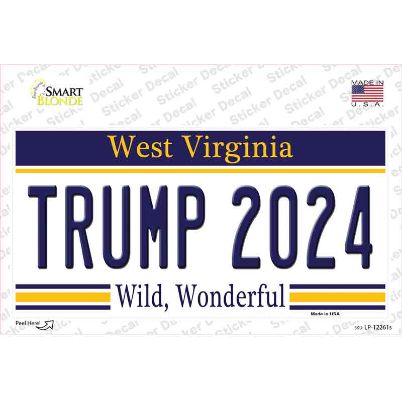 Trump 2024 West Virginia Novelty Sticker Decal
