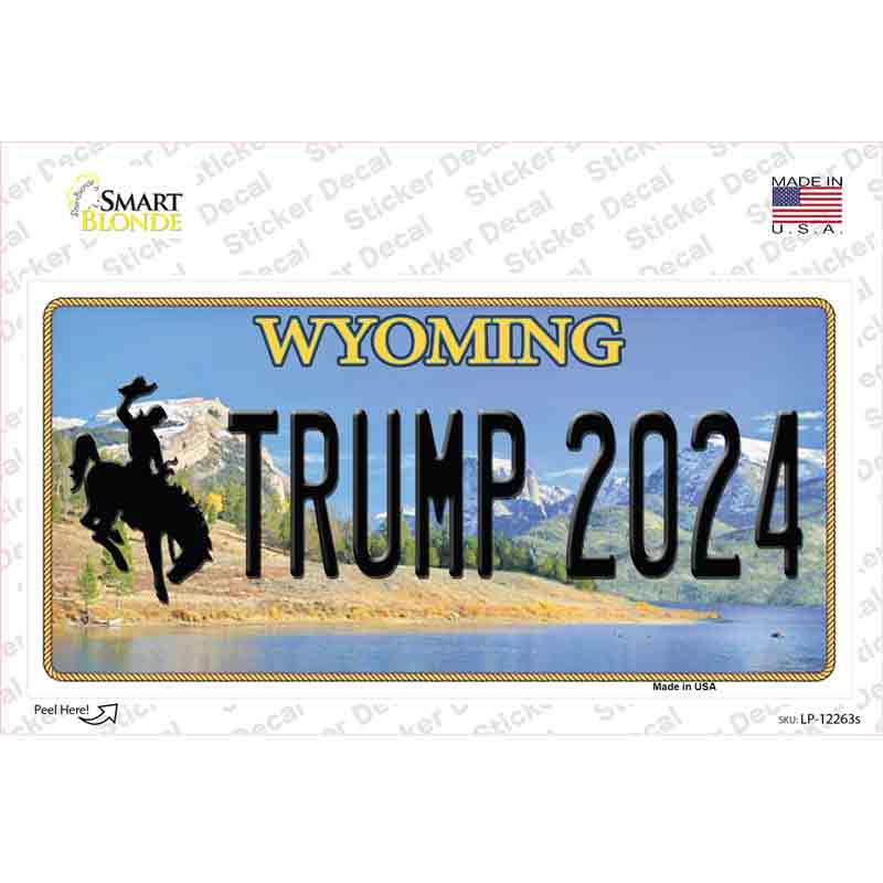 Trump 2024 Wyoming Novelty Sticker Decal