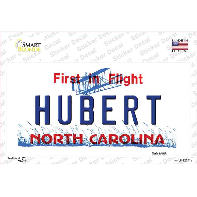 North Carolina Hubert Novelty Sticker Decal