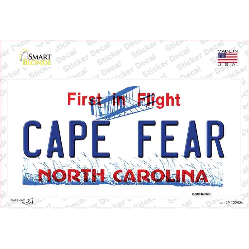 North Carolina Cape Fear Novelty Sticker Decal