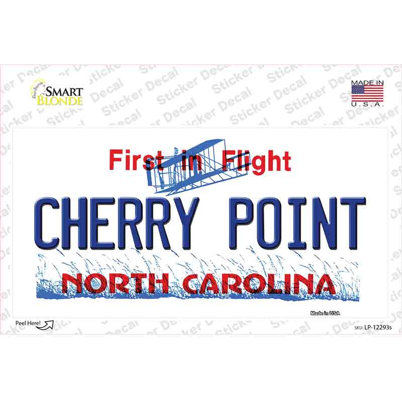 North Carolina Cherry Point Novelty Sticker Decal