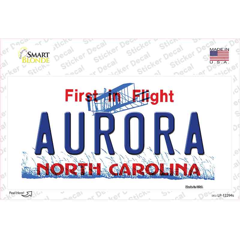 North Carolina Aurora Novelty Sticker Decal