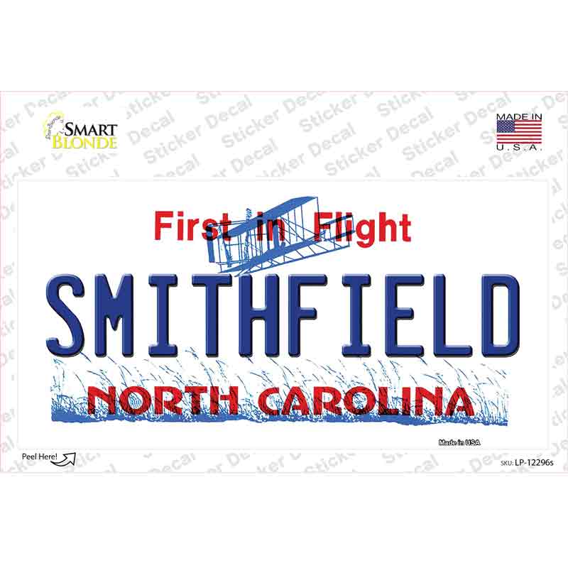 North Carolina Smithfield Novelty Sticker Decal