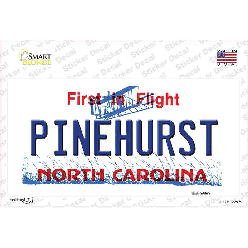 North Carolina Pinehurst Novelty Sticker Decal