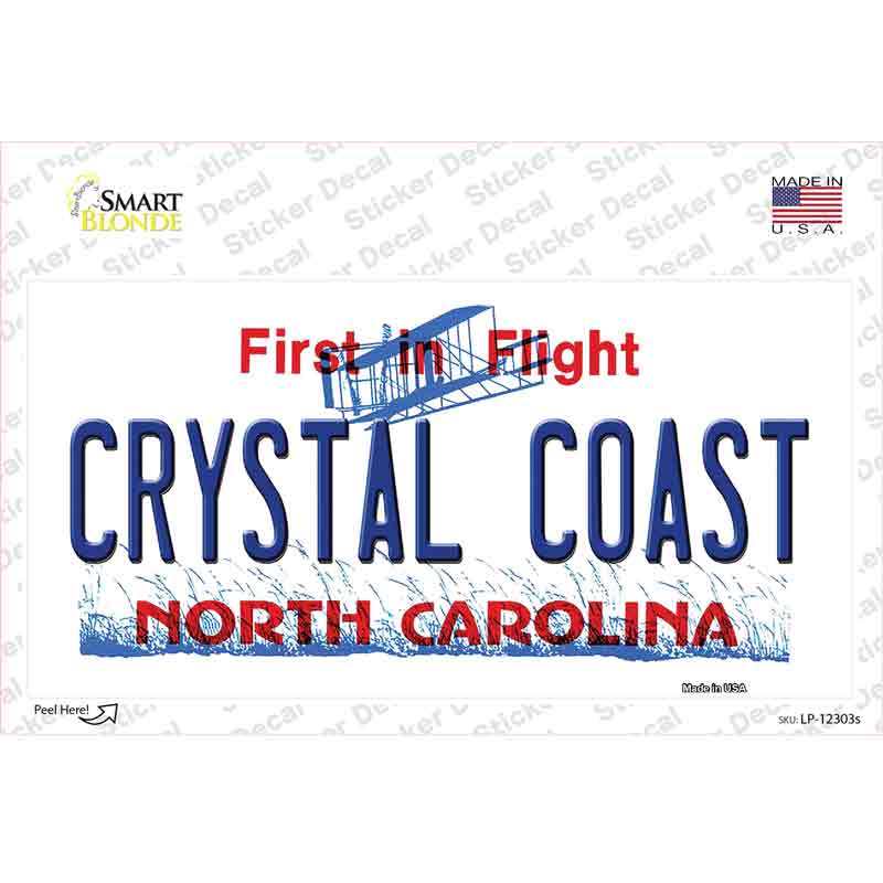 North Carolina Crystal Coast Novelty Sticker Decal