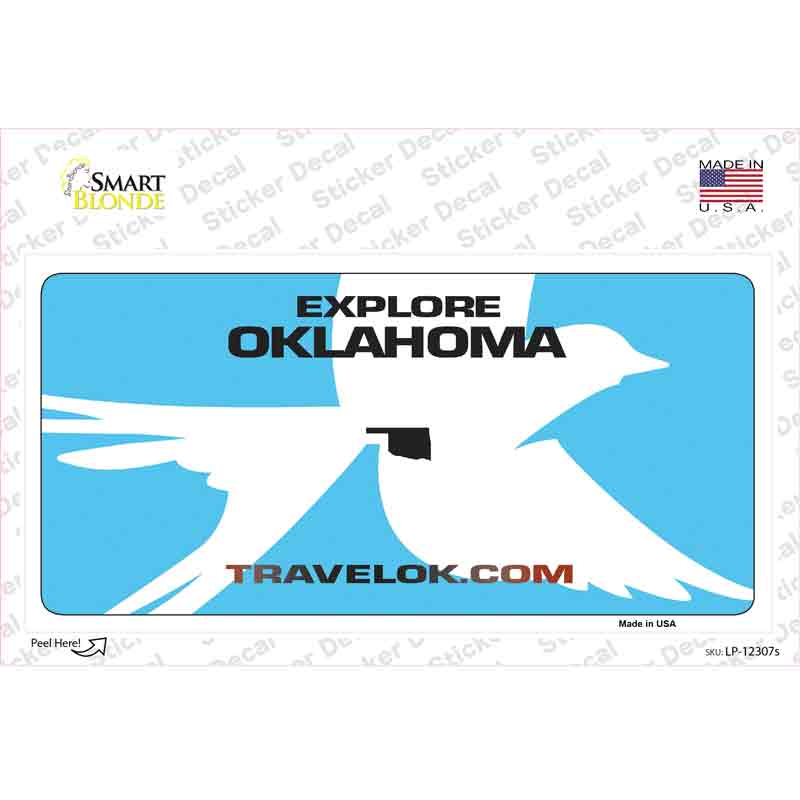 Oklahoma Travel Blank Novelty Sticker Decal