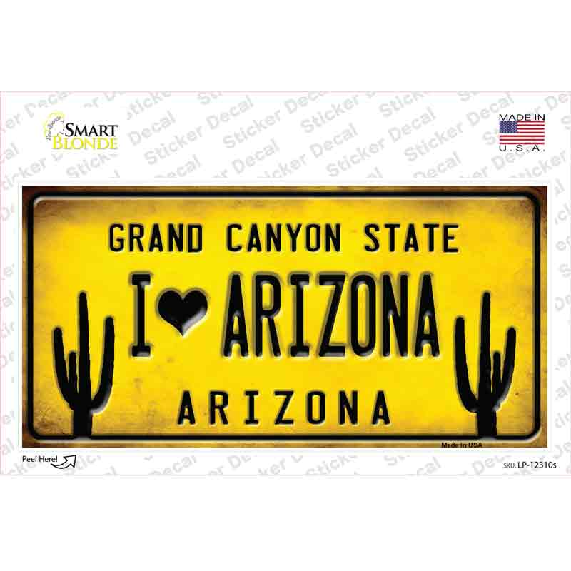 I love Arizona Novelty Sticker Decal
