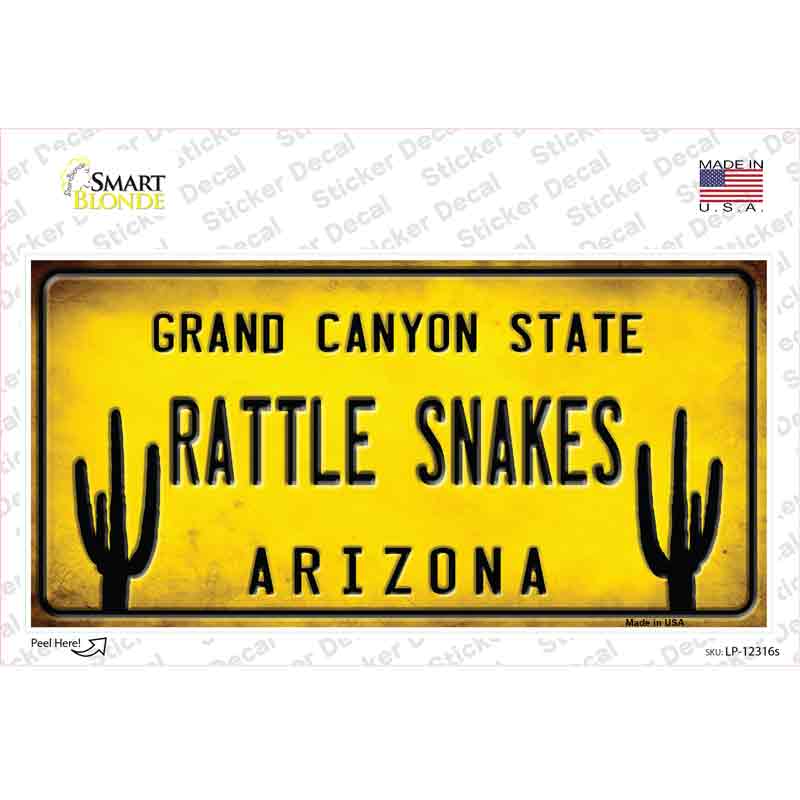 Arizona Rattle Snakes Novelty Sticker Decal