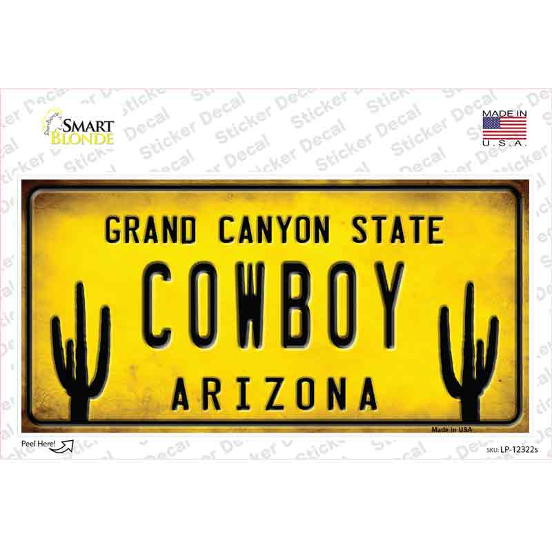 Arizona Cowboy Novelty Sticker Decal