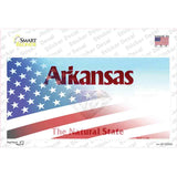 Arkansas with American Flag Novelty Sticker Decal