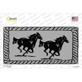 Two Running Horses Novelty Sticker Decal