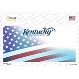 Kentucky with American Flag Novelty Sticker Decal