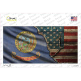 Idaho/American Flag Novelty Sticker Decal