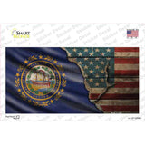 New Hampshire/American Flag Novelty Sticker Decal