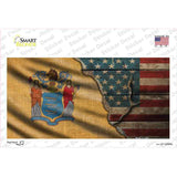 New Jersey/American Flag Novelty Sticker Decal