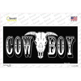 Cowboy Longhorn Skull Novelty Sticker Decal