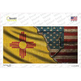 New Mexico/American Flag Novelty Sticker Decal
