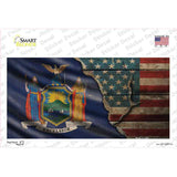 New York/American Flag Novelty Sticker Decal