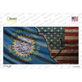 South Dakota/American Flag Novelty Sticker Decal