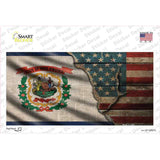 West Virginia/American Flag Novelty Sticker Decal