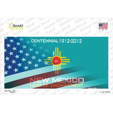 New Mexico Half American Flag Novelty Sticker Decal