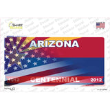 Arizona Centennial American Flag Novelty Sticker Decal