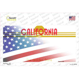 California Half American Flag Novelty Sticker Decal