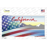 California Tahoe American Flag Novelty Sticker Decal