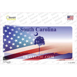 South Carolina Travel American Flag Novelty Sticker Decal