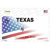 Texas Half American Flag Novelty Sticker Decal