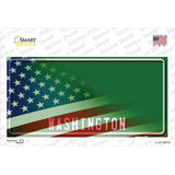 Washington Half American Flag Novelty Sticker Decal