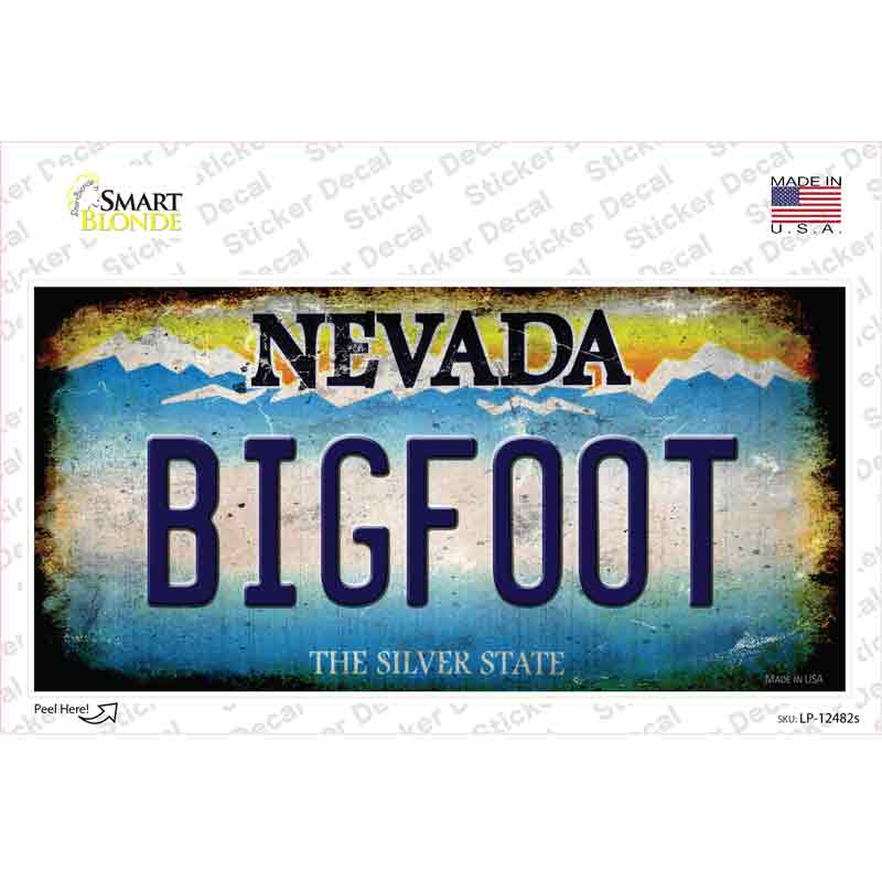 Bigfoot Nevada Novelty Sticker Decal