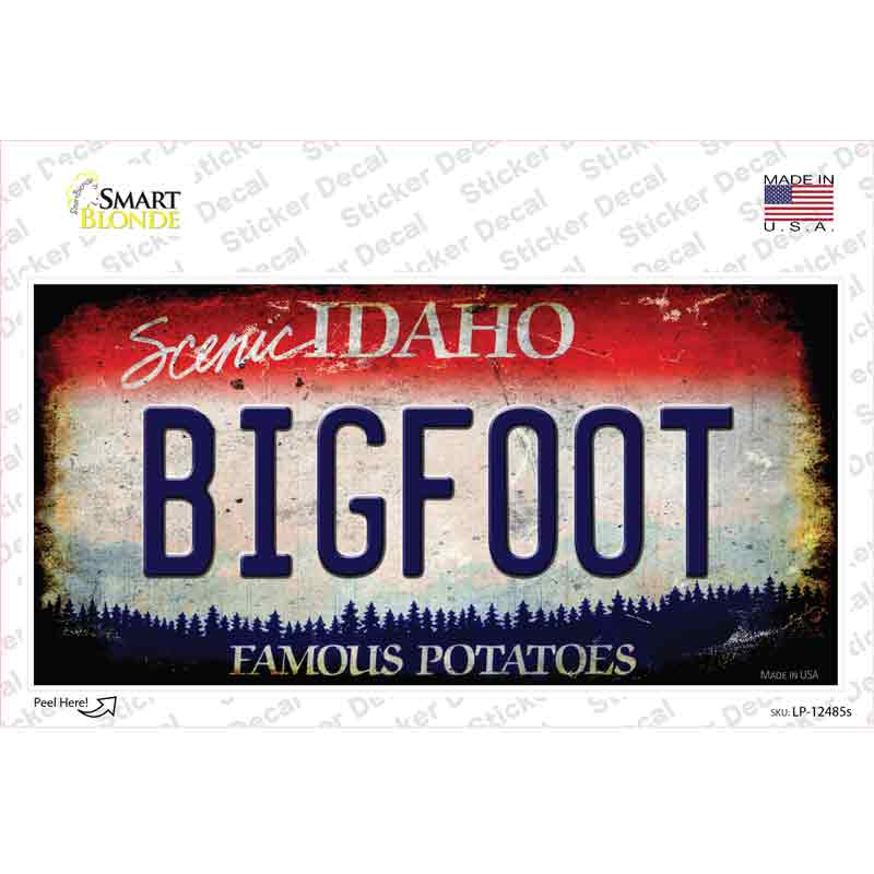 Bigfoot Idaho Novelty Sticker Decal