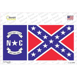 North Carolina Confederate Flag Novelty Sticker Decal
