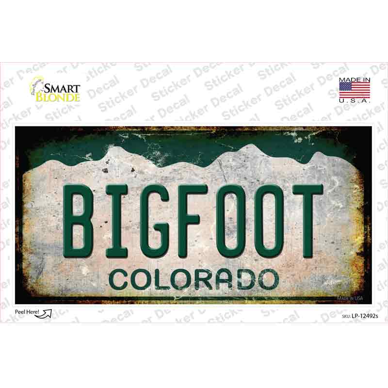 Bigfoot Colorado Novelty Sticker Decal