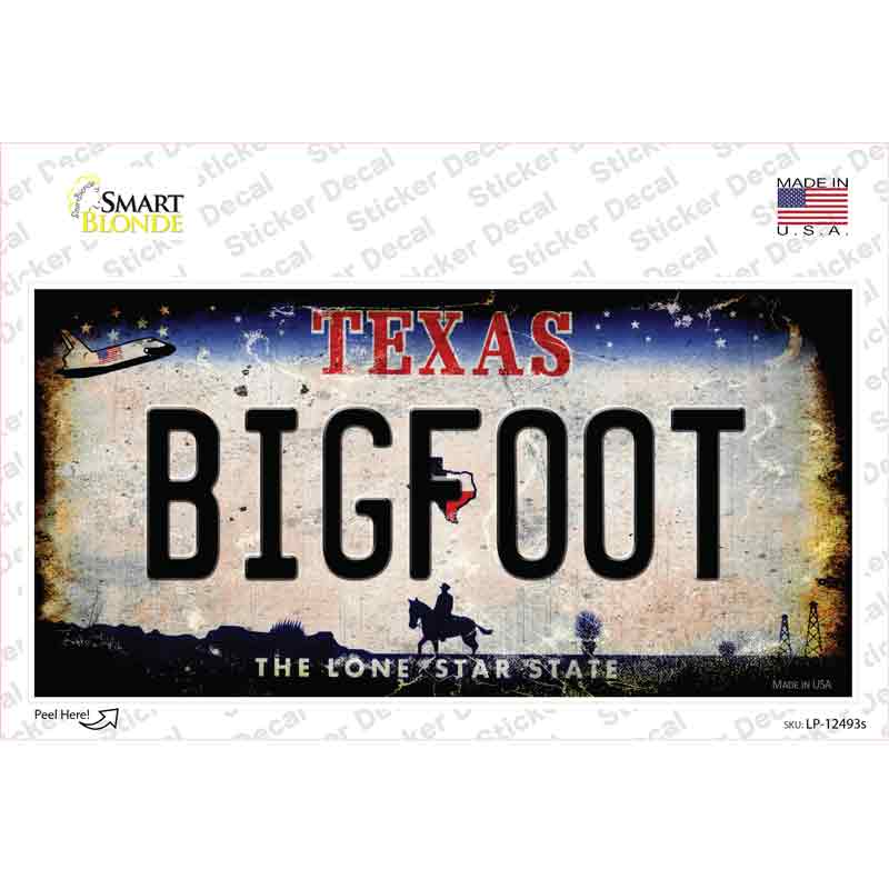 Bigfoot Texas Novelty Sticker Decal