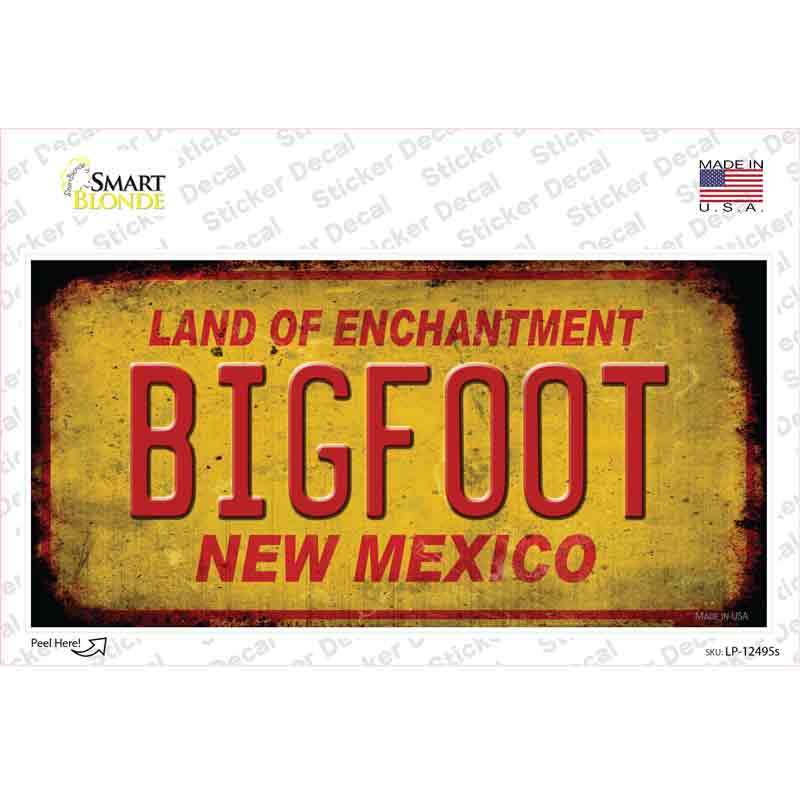 Bigfoot New Mexico Novelty Sticker Decal
