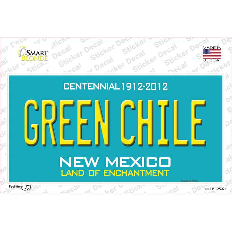 Green Chile New Mexico Green Novelty Sticker Decal