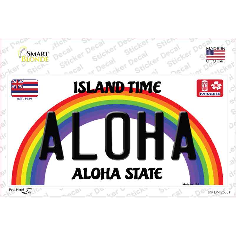 Aloha Hawaii Novelty Sticker Decal