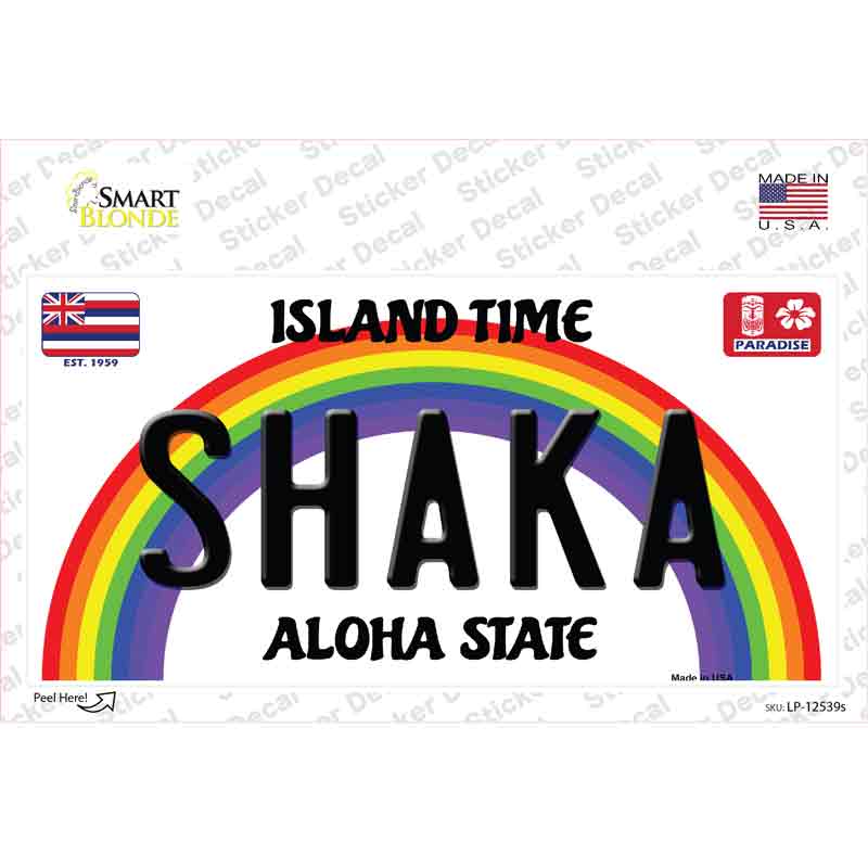 Shaka Hawaii Novelty Sticker Decal