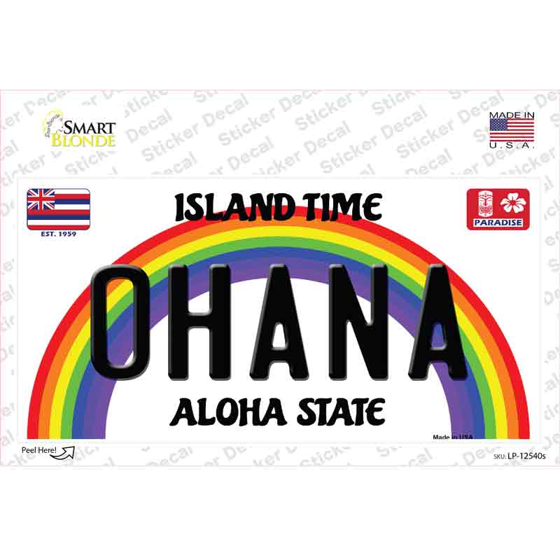 Ohana Hawaii Novelty Sticker Decal