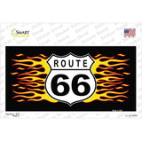 Route 66 Flames Novelty Sticker Decal