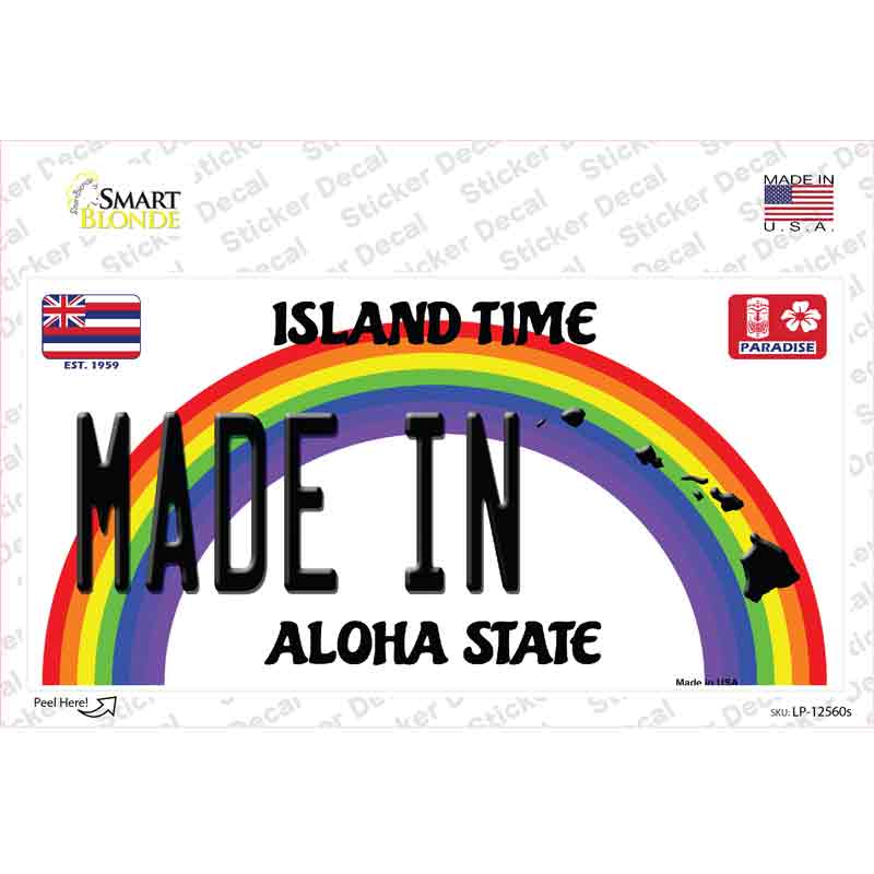 Made In Hawaii Islands Novelty Sticker Decal