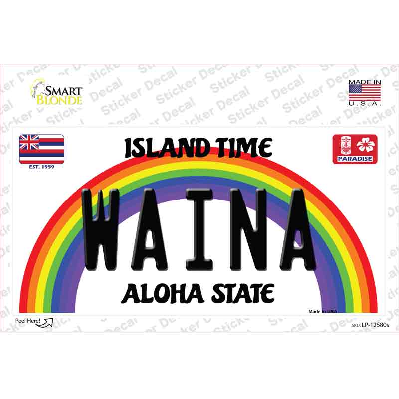 Waina Hawaii Novelty Sticker Decal
