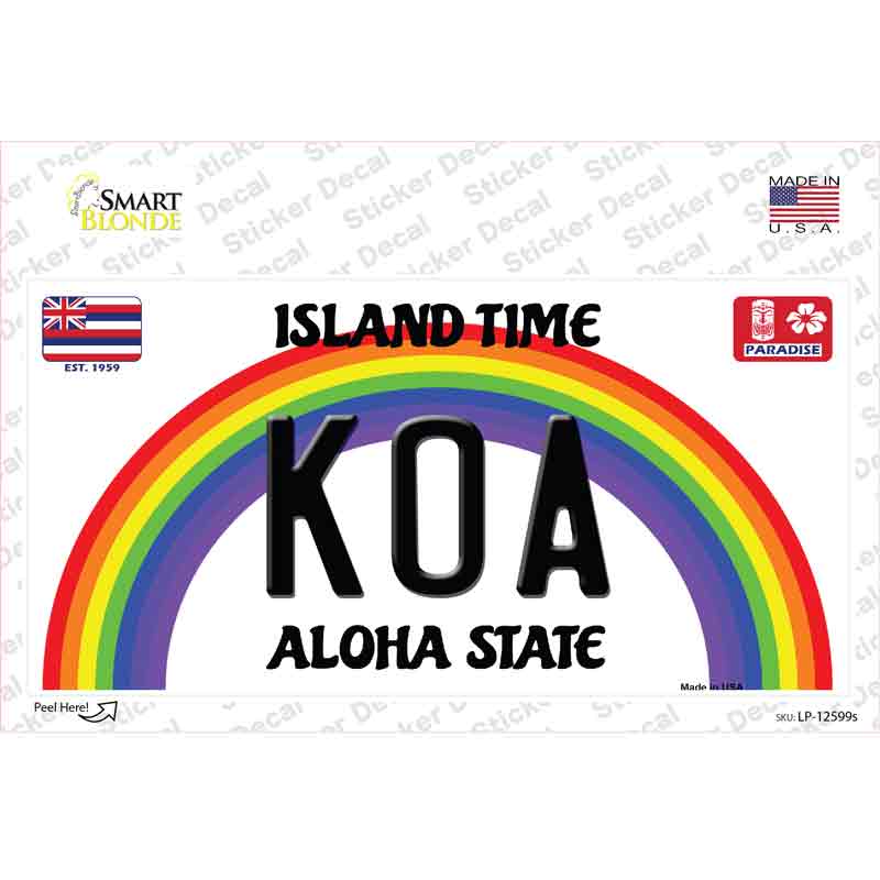 Koa Hawaii Novelty Sticker Decal